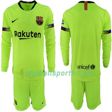 Tenue Barcelone Enfant Extérieur 2018-2019 Maillot de Foot ML